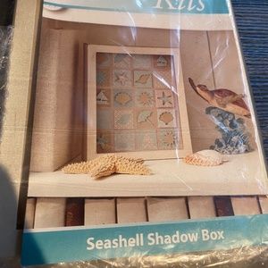 Seashell Shadow Box Craft Kit Frame Ocean Sand Creative Home Arts Club